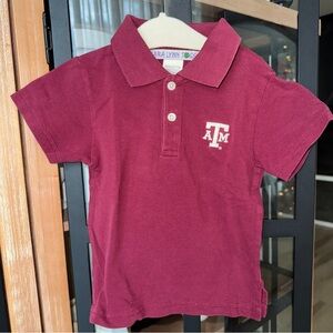 Texas A&M lil ags polo aggies toddler boys maroon short sleeve collar tamu